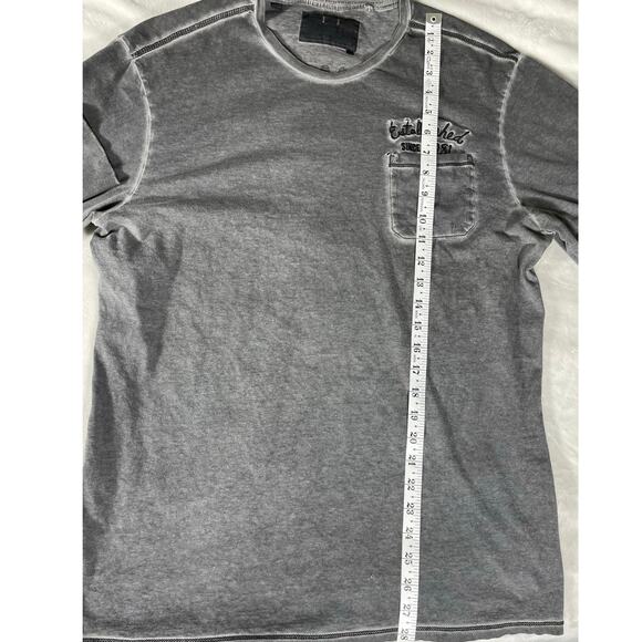 Guess XL Washed Gray Long Sleeve Tee Supercharged Graphic - Picture 4 of 8